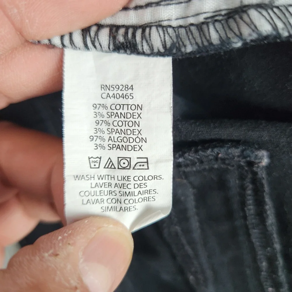 The Children's Place Pants Kids 16 Black Cotton Stretch Twill Uniform Classic